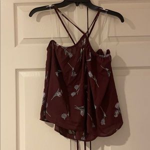Burgundy top
